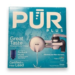 Pur Plus Chrome Horizontal Faucet Filtration System New In Box